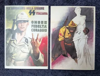 Lotto 6 Cartoline Propaganda RSI