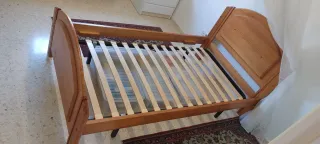Cama articulada madera con somier.