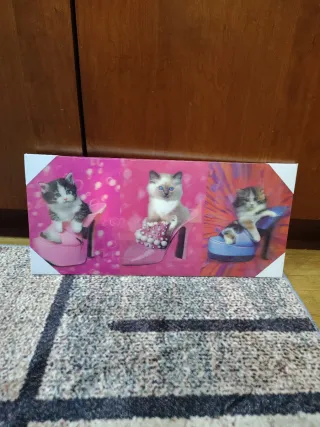 Cuadro Decorativo Gatitos en Zapatos