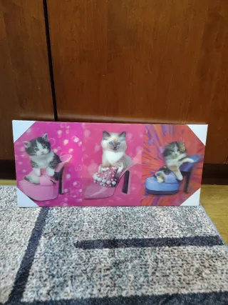 Cuadro Decorativo Gatitos en Zapatos
