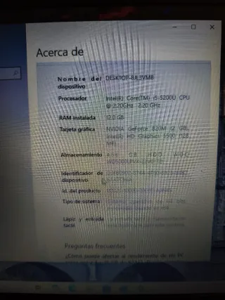 Portátil Acer 17 Intel Core i5 12GB RAM Nvidia