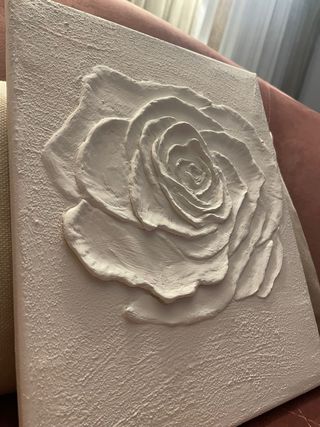 Lienzo Rosa Texturizado Blanco