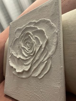 Lienzo Rosa Texturizado Blanco