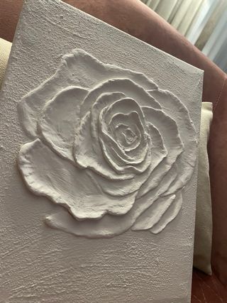 Lienzo Rosa Texturizado Blanco