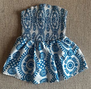 Top palabra de honor estampado floral