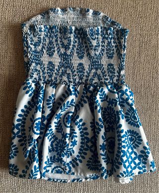 Top palabra de honor estampado floral