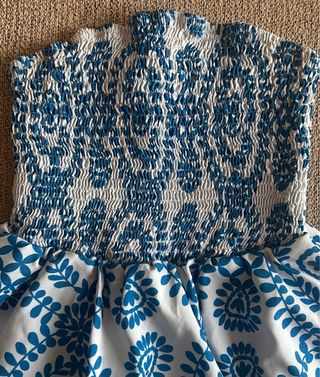 Top palabra de honor estampado floral