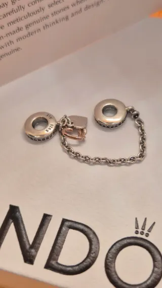 Cadena Seguridad Pulsera Pandora Original Plata.