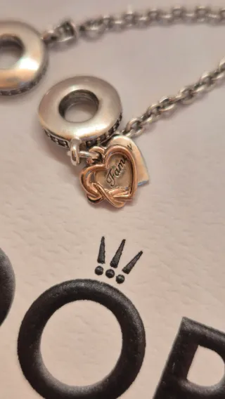 Cadena Seguridad Pulsera Pandora Original Plata.