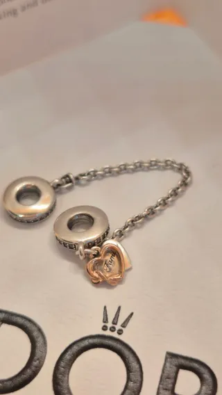 Cadena Seguridad Pulsera Pandora Original Plata.