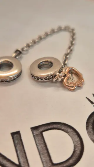 Cadena Seguridad Pulsera Pandora Original Plata.