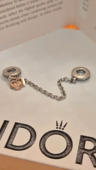 Cadena Seguridad Pulsera Pandora Original Plata.