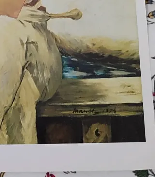 Lámina reproducción de un cuadro de Manet