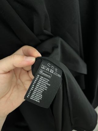 Vestido poncho COS negro talla única