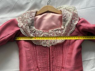 Vestido Fallera Niña Rosa y Blanco