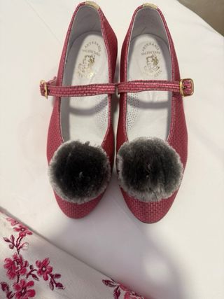 Vestido Fallera Niña Rosa y Blanco