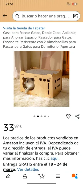 Casetta gatto con tiragraffi