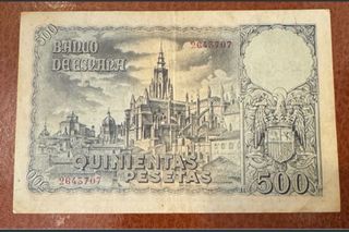 Billete 500 pesetas 1940 Conde Orgaz
