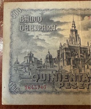 Billete 500 pesetas 1940 Conde Orgaz