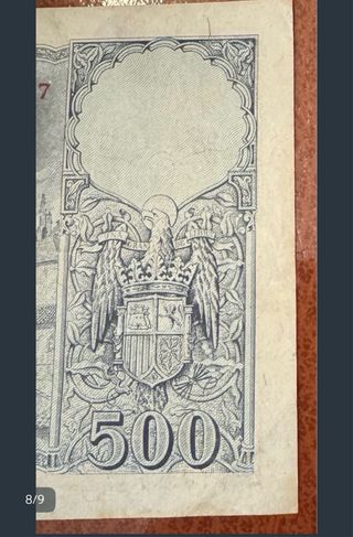 Billete 500 pesetas 1940 Conde Orgaz