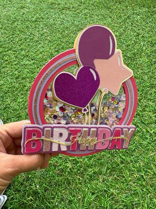 Topper Happy Birthday con globos