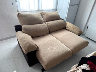 Sofá Cama Beige Tela