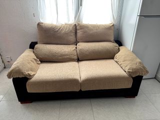 Sofá Cama Beige Tela