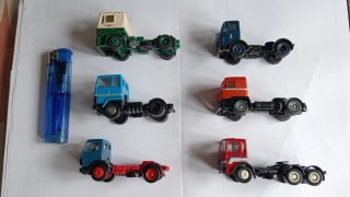 6 teste di trattori di camion in miniatura 1/87