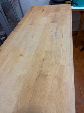 Mesa de cocina madera Ikea con ruedas