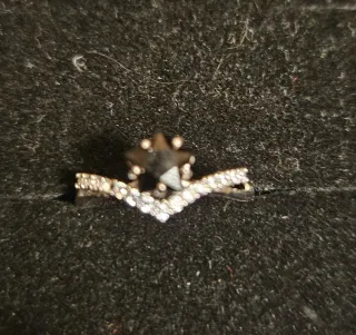 Anillo Plata Estrella Negra Espinela
