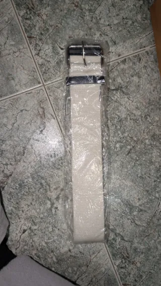 Correa de tela blanca para hombre