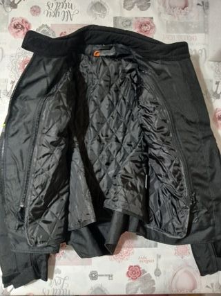 Chaqueta Motera Riding Tribe Negra y Verde