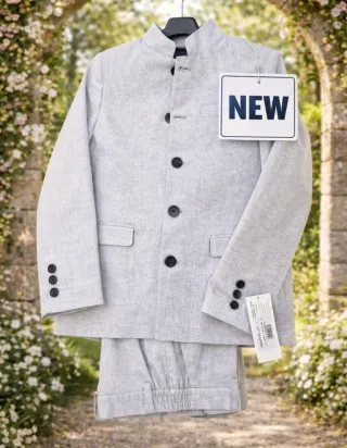 Traje comunión gris