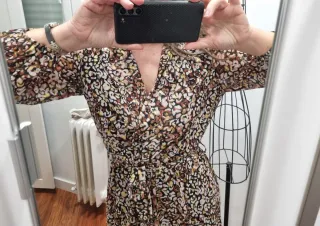 Vestido largo estampado floral estilo boho