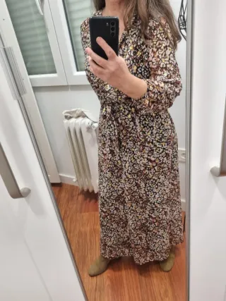 Vestido largo estampado floral estilo boho