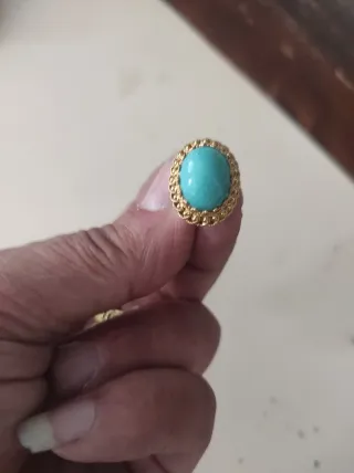 Pulsera y pendientes oro de 18 kts con turquesas