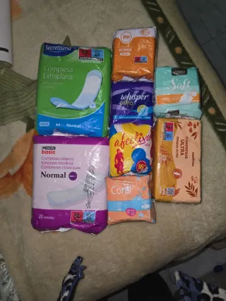 Lote Compresas Higiénicas Varias Marcas