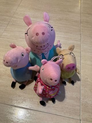 Muñecos Peppa Pig, George, Papá Pig y Pedro poni