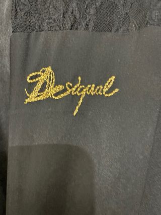 Vestido Desigual Negro y Turquesa