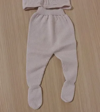 Conjunto bebé punto rosa