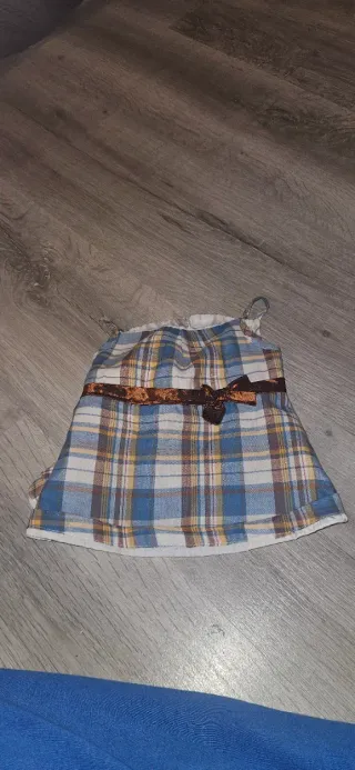 Ropa de muñeca bebé lunares rosa