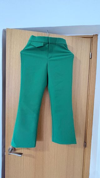 Pantalón Zara Verde Talla S