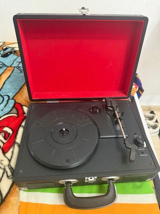 Tocadiscos Maleta Rojo y Negro