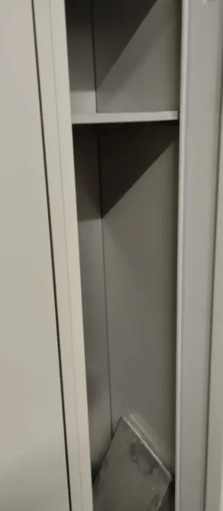 Taquilla metálica 2 módulos gris