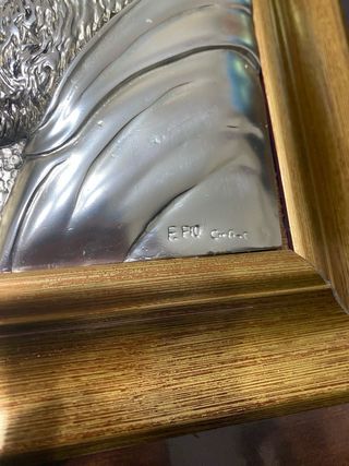 Quadro Padre Pio Argento 925