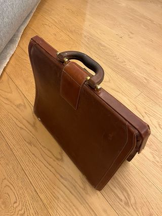 Maletín vintage marrón cuero