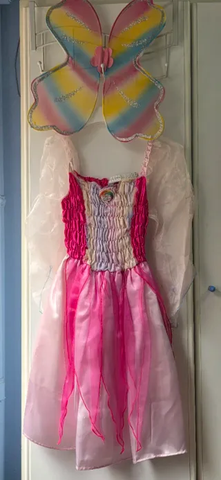 Disfraz Hada con alas coloridas