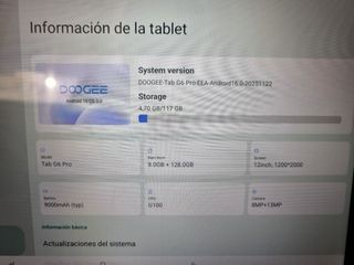 Tablet Android con teclado ratón y puntero