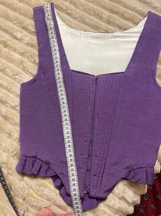 Traje de Huertana Niña Morado y Blanco