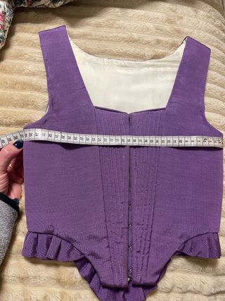 Traje de Huertana Niña Morado y Blanco